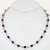 Italian Designer 20.00cttw Amethyst 18K White Gold Necklace