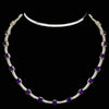 Italian Designer 20.00cttw Amethyst 18K White Gold Necklace