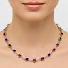 Italian Designer 20.00cttw Amethyst 18K White Gold Necklace