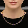 Italian Designer 20.00cttw Amethyst 18K White Gold Necklace