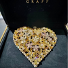 Estate of Sultan of Brunei-Graff Depose 64.55cttw Natural Fancy Yellow, Pink, Green, White Diamond and 18K White & Yellow Gold Pendant Brooch - One Of A Kind.