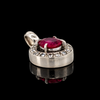 Estate .90ct. Ruby & Diamond Platinum Pendant