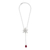 Cartier Caresse De Orchide Diamond and Rubellite Adjustable Platinum Necklace