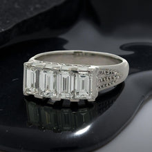 4 Stone Diamond Platinum Ring