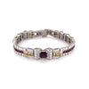 London Estate Art Deco Gem Ruby Diamond Platinum Bracelet Black Star Frost 14336