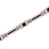 London Estate Art Deco Gem Ruby Diamond Platinum Bracelet Black Star Frost 14336