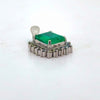 Estate 1.21ct. Emerald & Diamond Platinum Pendant