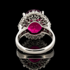 Estate 11.04ct. Garnet & Diamond Platinum Pendant