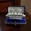 Designer Mikimoto Cultured Pearl and Platinum Crown Brooch