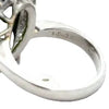 Estate Green Tourmaline and Diamond Platinum Ring