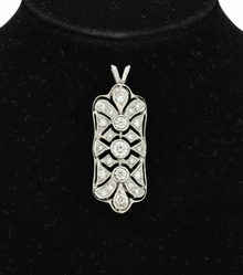  Diamond 14K White Gold Filigree Pendant