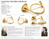 French Horn 14kt Yellow Gold Brooch