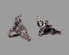 Diamond and Black Rhodium Horse Earrings