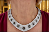 Estate One Of A Kind 23.38 cttw Black Diamond 6.97 cttw White Diamond 18K White Gold Necklace 15018