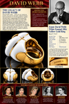 Estate David Webb White Enamel 18K Yellow Gold Bold Ring