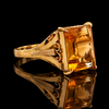 Estate English 5.50ct. Citrine 18KT Yellow Gold Ring