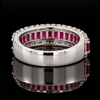 Estate Ruby & Diamond 14KT White Gold Ring