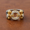 Estate LAGO'S CAVIAR Collection Diamond 18k Yellow Gold/Silver Ring