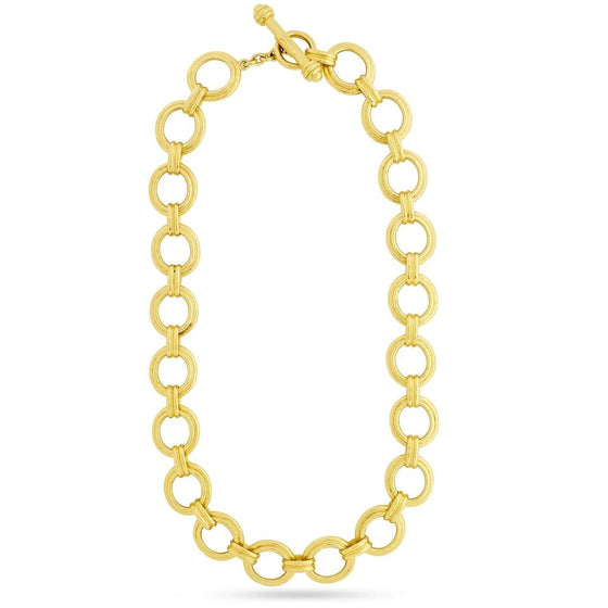 Designer Elizabeth Locke 19K Yellow Gold Link Necklace