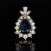 Estate 1.86ct. Sapphire & Diamond Platinum Pendant