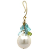 South Sea Pearl Semi Precious Dangle 14K Yellow Earrings