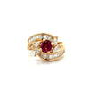 Vintage Ruby & Diamond 14K Yellow/White Gold Ring