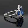 Estate 6.03ct Fine Oval Sapphire & Diamond Platinum Ring