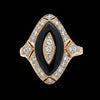 Vintage Onyx & Diamond 18K  Yellow Gold Ring