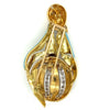Designer Walrus Diamond Enamel Pendant/ Brooch