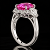 Estate Oscar Heyman 3.60ct Pink Sapphire & Diamond Platinum Ring