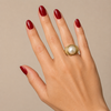 Estate B. Kieselstein Cord South Sea Pearl 18K Yellow Gold Ring