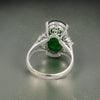 Estate 4.75 ct Jadeite Diamond Platinum Ring 14985