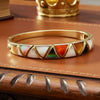 Asch Grossbardt Inlay Mother of Pearl 14Kt Yellow Gold Bangle
