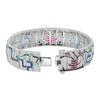 Diamond Ruby Emerald Onyx Sapphire 18K White Gold Bracelet