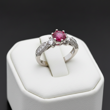  Designer EMJ Ruby and Diamond 18K White Gold Ring 14844
