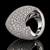 Estate Italian Del Duca 5.44 cttw Diamond 18K White Gold Ring