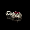 Estate Fine Ruby & Diamond Platinum Pendant