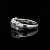 Estate Natural Color Change Alexandrite and Diamond Platinum Ring