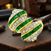Designer Prestige Emerald and Diamond 18K Yellow Gold Ring