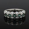 Estate Natural Color Change Alexandrite and Diamond Platinum Ring