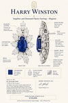 Estate Harry Winston Ceylon Sapphire and Diamond Platinum Earring and Necklace Set ( Box & Papers)