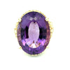 Vintage Diamond & Amethyst 14K Yellow Gold Ring