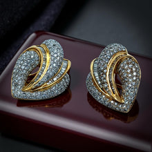  Circa 1990 Vintage Diamond and 18K Yellow Gold Earrings