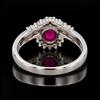 Estate Ruby & Diamond Platinum Ring