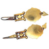 Victorian Estate Liodet-Geneva Switerland 15KT Yellow Gold & Rose Cut Diamond Earrings, Pendant & Brooch Locket. Original Fitted Box Circa 1855-1870