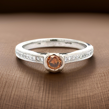  Hearts On Fire .47 cttw Diamond Ring Natural Fancy Orange Center 14881