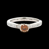 Hearts On Fire .47 cttw Diamond Ring Natural Fancy Orange Center 14881