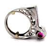 Art Deco Diamond and Ruby Platinum Ring