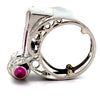 Art Deco Diamond and Ruby Platinum Ring