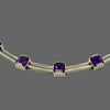 Italian Designer 20.00cttw Amethyst 18K White Gold Necklace